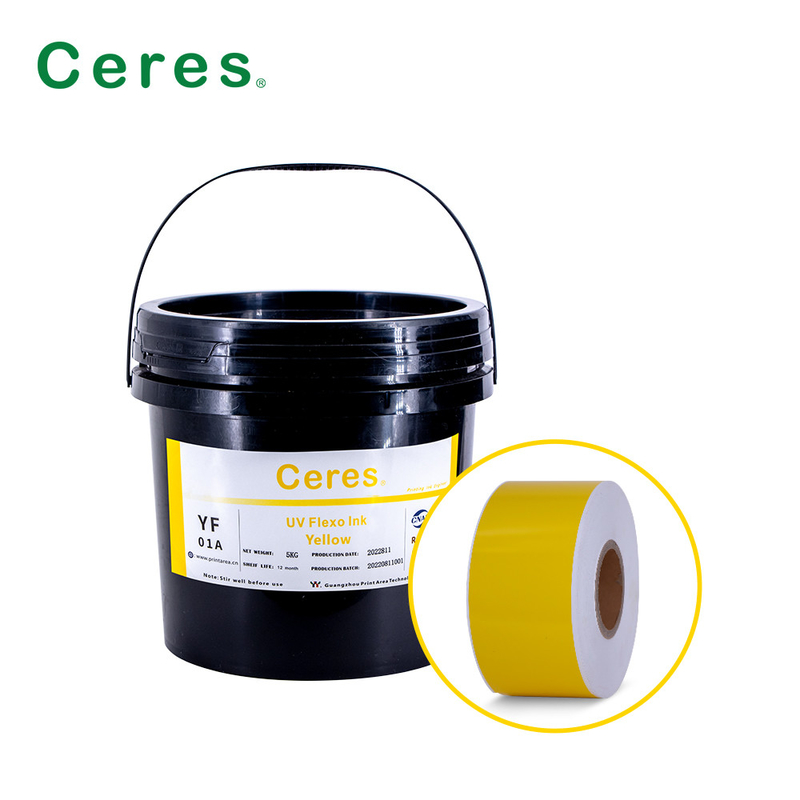 Tinta UV Flexo CMYK e cores Panton para impressão de rótulos