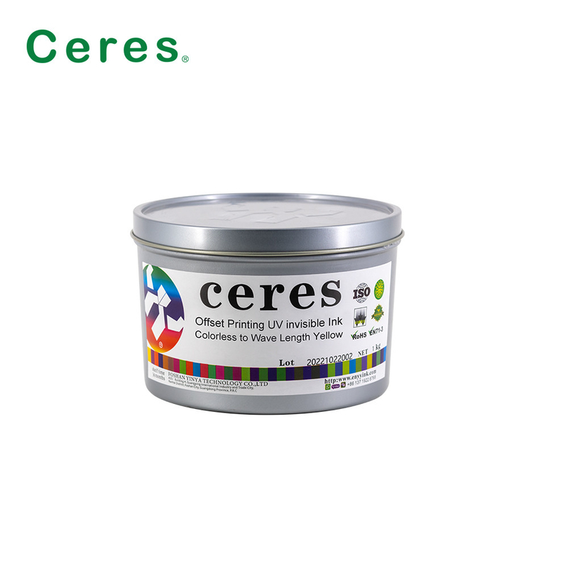 Impressão offset Tinta UV Invisível Incolor A Amarelo Normal Seco