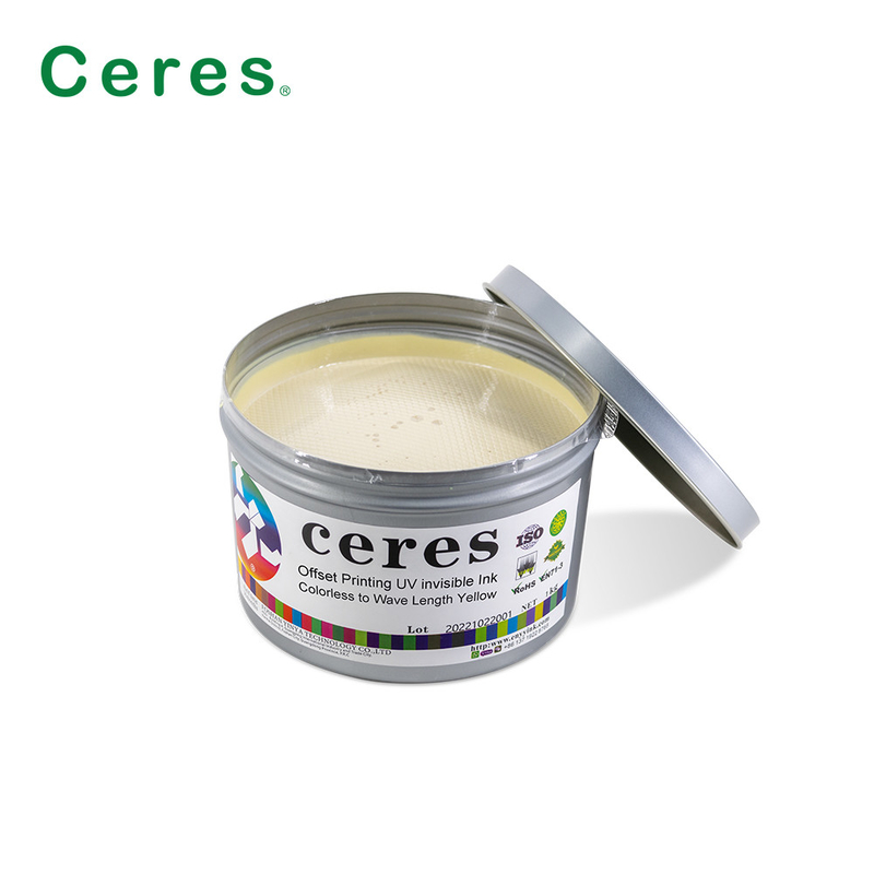 Impressão offset Tinta UV Invisível Incolor A Amarelo Normal Seco