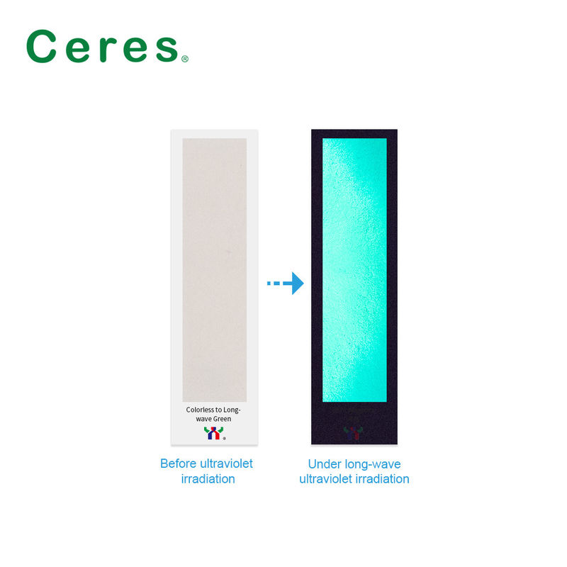 Ceres UV tinta invisível incolor a verde normal seco