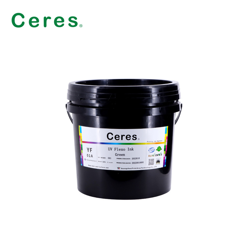 Cor uv de Panton da tinta de Flexo do verde de Rohs para o papel e o plástico