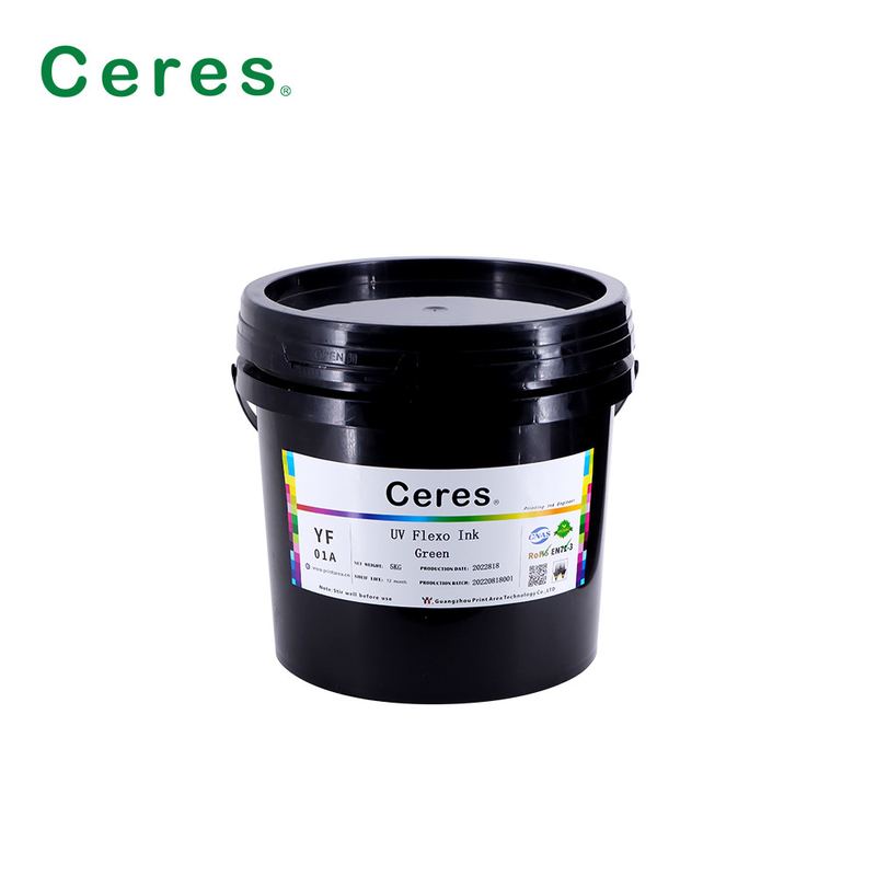 Cor uv de Panton da tinta de Flexo do verde de Rohs para o papel e o plástico