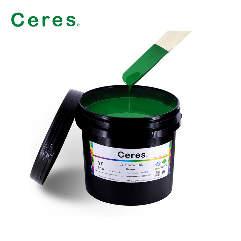 Cor uv de Panton da tinta de Flexo do verde de Rohs para o papel e o plástico