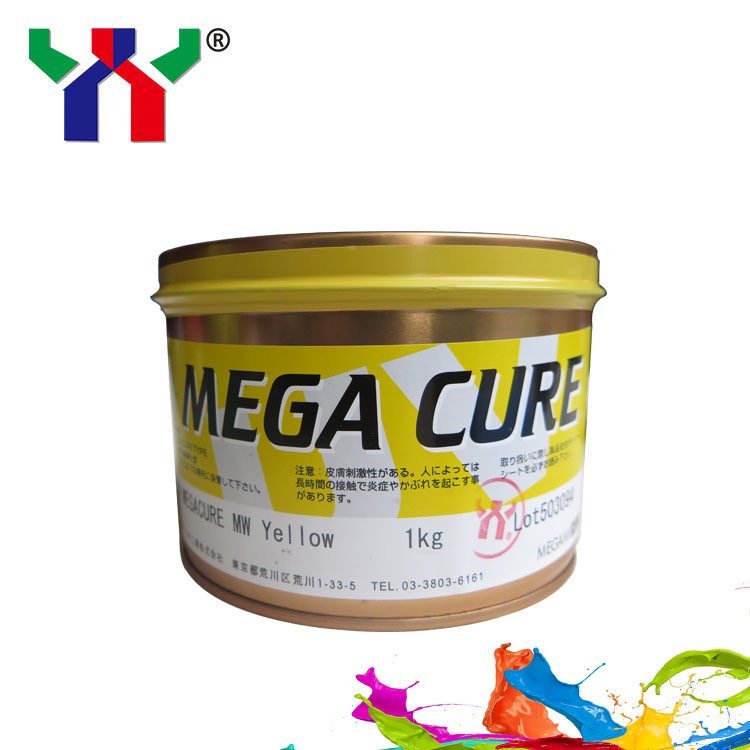 Megami Mega Cure Tinta UV Offset CMYK Tinta de Secagem Rápida Para Impressão Plástica