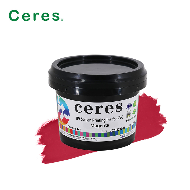Tinta de impressão UV da tela de CMYK para o HDPE de vidro plástico do LDPE do ANIMAL DE ESTIMAÇÃO do PE dos PP