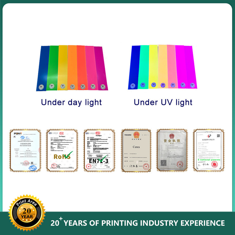 Nature Dry UV Offset Ink Pantone 803 Yellow Fluorescent Printing Ink para impressão offset em 1KG/CAN