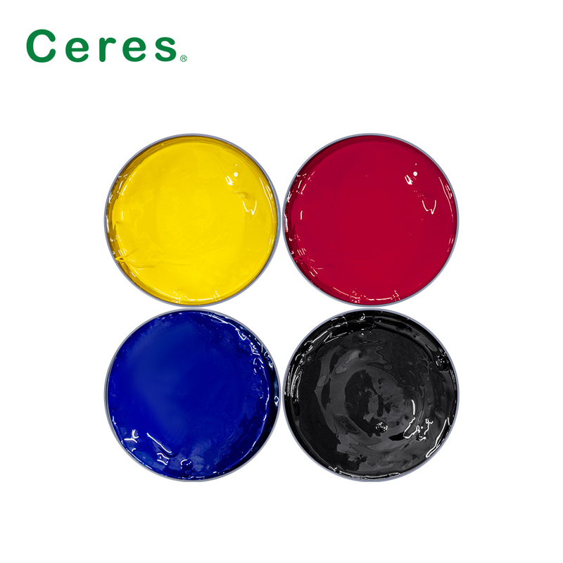 Tinta de impressão offset à base de solvente Ceres YT-06 para melamina com embalagem de 1KG/LATA e qualidade de grau A+
