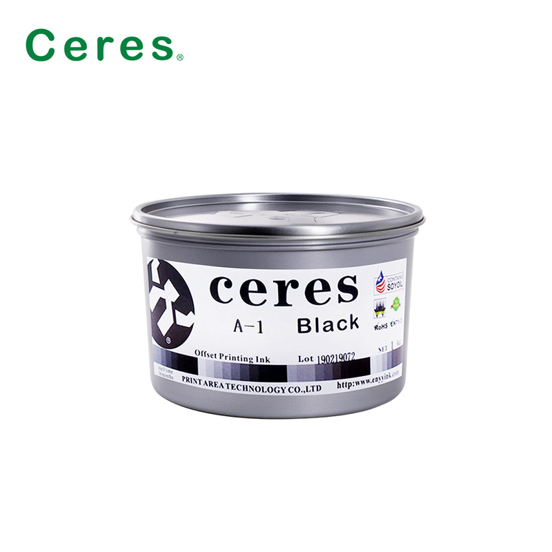 Ceres A-1 Não tóxico Alto brilho 2 anos de validade Farinha de soja Tinta de impressão offset para cor CMYK