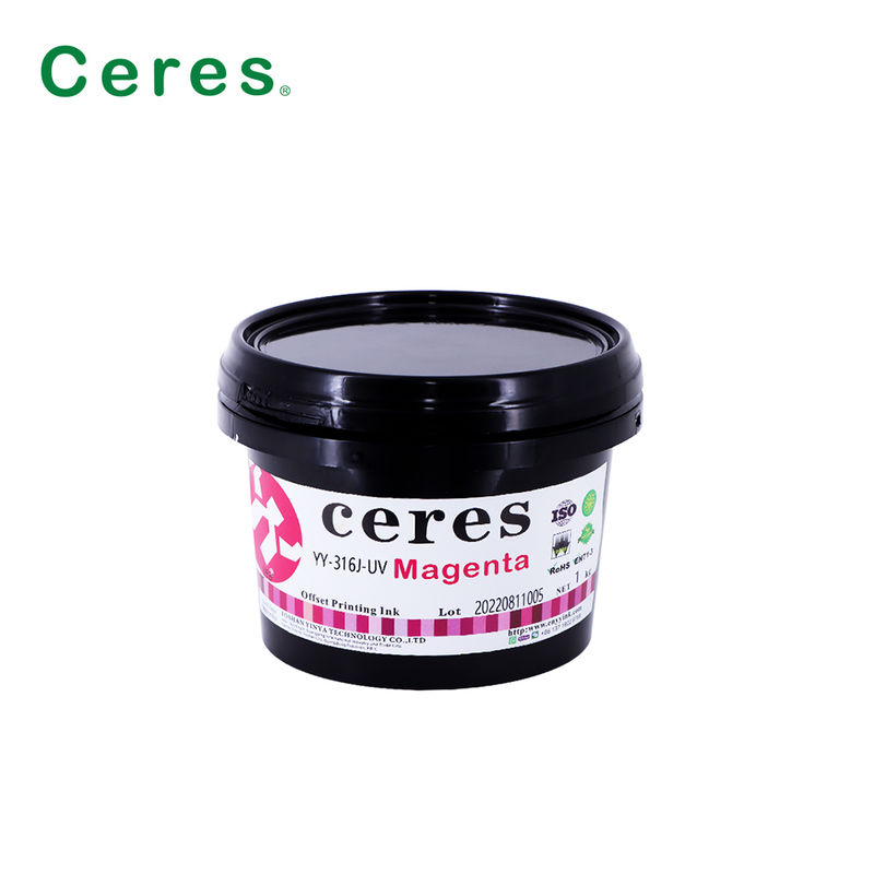 EN71-3 Tinta UV Offset certificada A+ com um ano de validade para impressão CMYK de alta qualidade