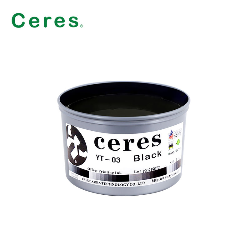 Ceres YT-03 Tinta Offset de Soja de Secagem Rápida Eco-Amigável de Alto Brilho para Impressão CMYK
