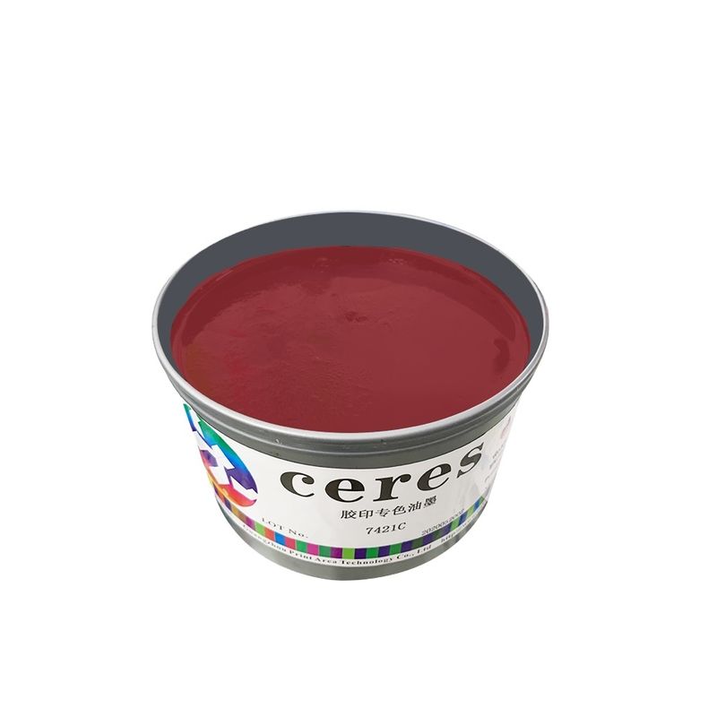 Tinta de impressão offset de cor de ponto Pantone vermelho quente de secagem rápida YT-905 com alta opacidade