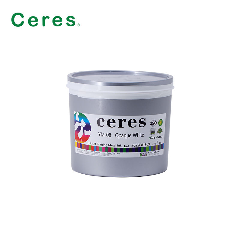 YM-08 Tinta UV Opaca Branca para Impressão Offset em Metal com Resistência a Cozimento
