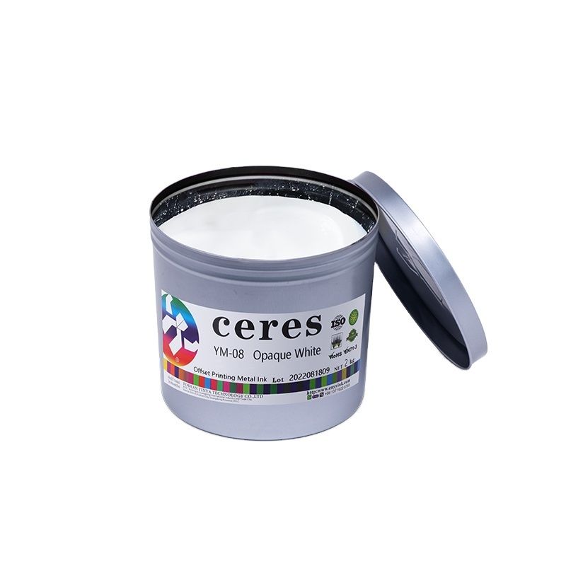 YM-08 Tinta UV Opaca Branca para Impressão Offset em Metal com Resistência a Cozimento