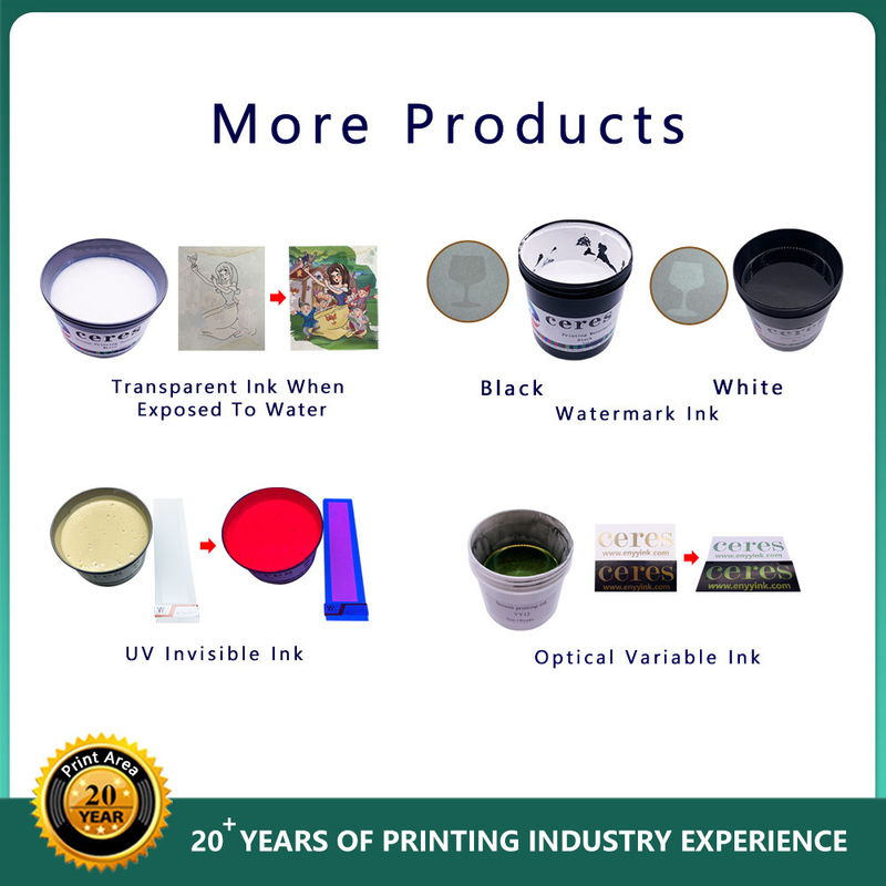 Tinta UV fluorescente offset 1 kg Caixa de papel de cartão de tinta eco-solvente seca normal