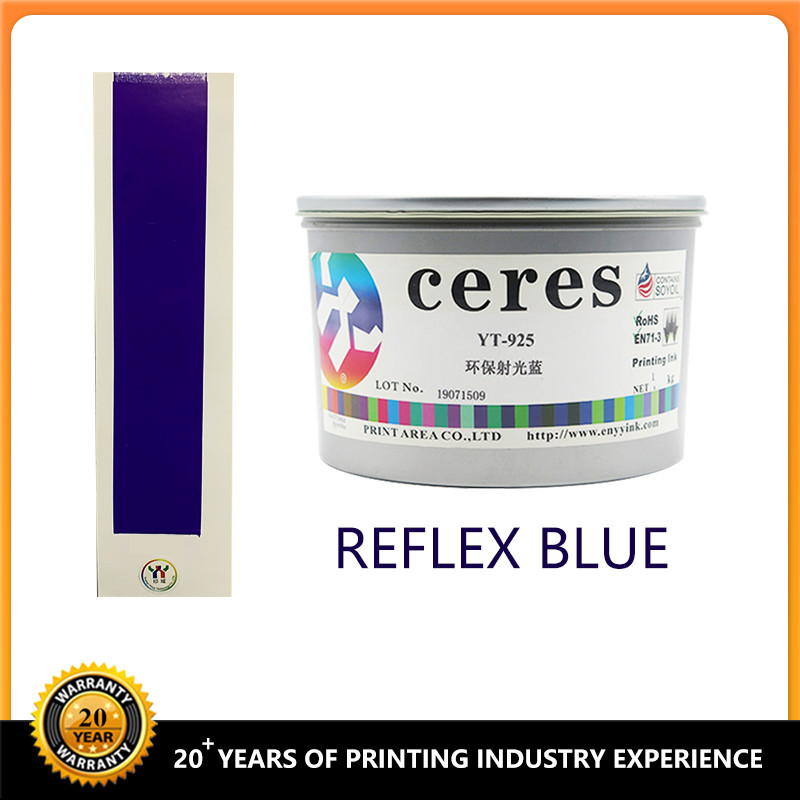 1 Kg Can UV Offset Impressão Tinta CMYK Reflex Blue Spot Color Tinta Baseada em Solvente