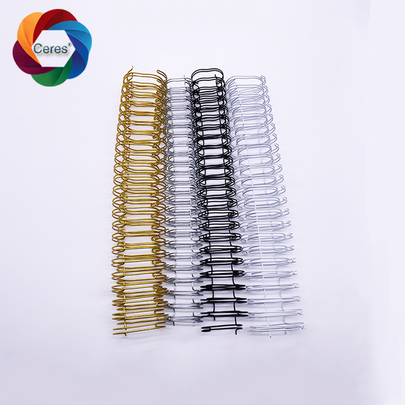 2 a 1 fio de ligação em espiral de 1,4 mm Twin Ring Pantone Double Notebook Spring Binder
