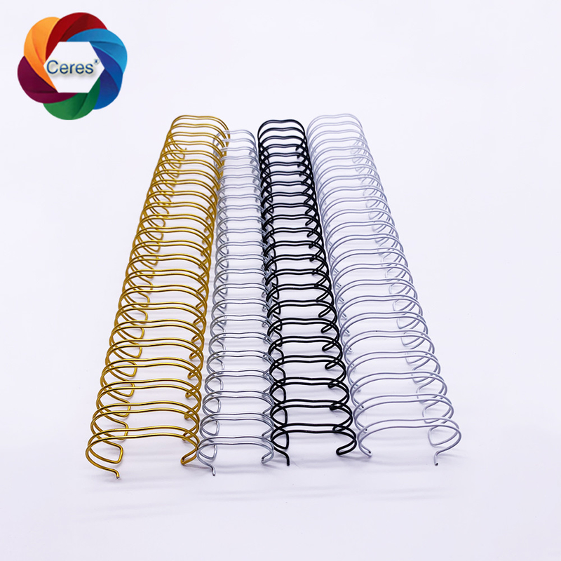 2 a 1 fio de ligação em espiral de 1,4 mm Twin Ring Pantone Double Notebook Spring Binder