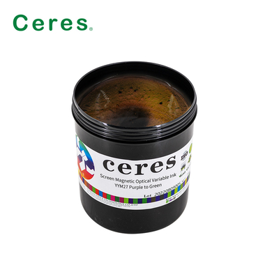 Roxo à tela verde que imprime a tinta ótica de Varible da tinta magnética para o plástico