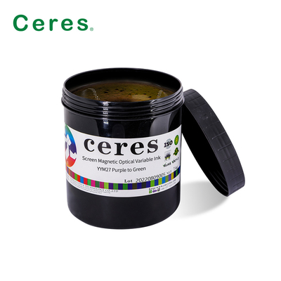 Tela que imprime o roxo ótico magnético da tinta YYM27 de Varible para esverdear